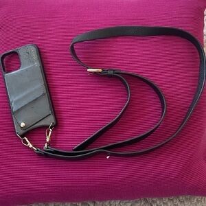 Bandolier Black and Grey Leather Phone Case